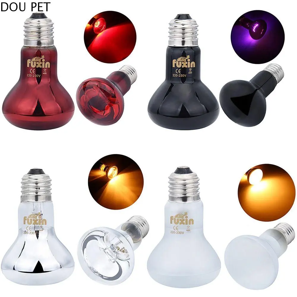 DOU PET Durable UVA Led Pet Heating Lamp Infrared Adjustable UVA Day Night Bulb 220-230V 4 Kinds Reptile Heat Bulb Amphibian