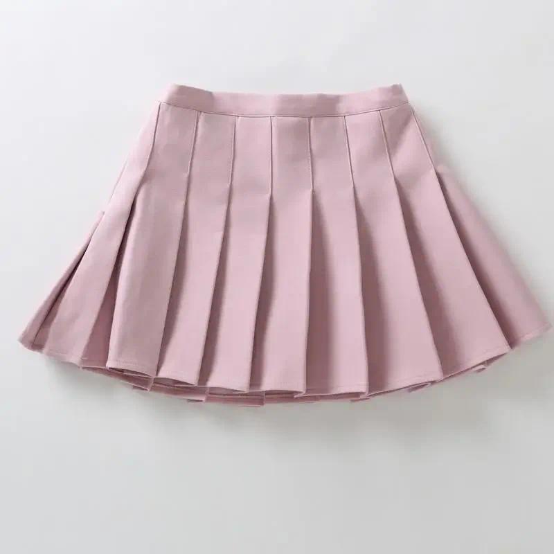 Product Introduction of Children Summer Skirt Girls Mini Skirts Vintage Pleated Skirt Korean Tennis Skirts Short Student Uniform Skirts White Black 8