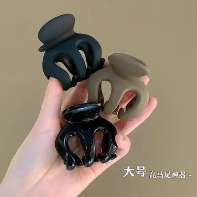 Kẹp Tóc Đuôi Ngựa Màu Đen, Phong Cách Hàn Quốc