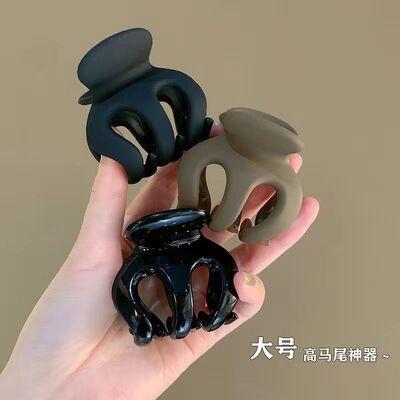 Kẹp Tóc Đuôi Ngựa Màu Đen, Phong Cách Hàn Quốc 0