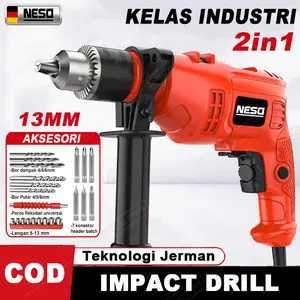 NESO  Mesin Bor 13mm Listrik Impact Drill Electric Drill Bolak Balik Bor beton Bor besi