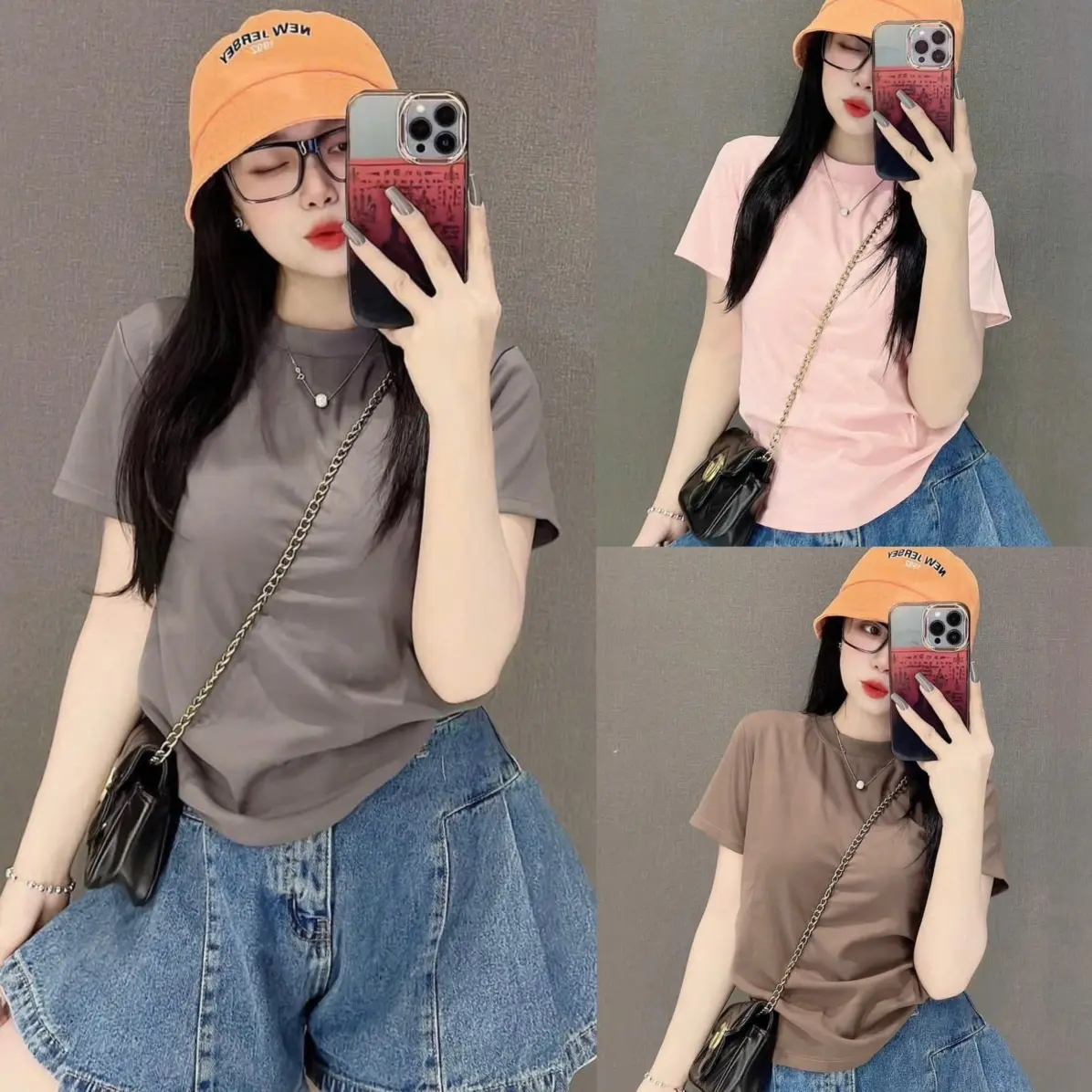 Áo thun nữ trơn tay ngắn cổ tròn dáng ôm nhẹ phom baby tee trơn nhiều màu ( 8 màu ) Top Women 472