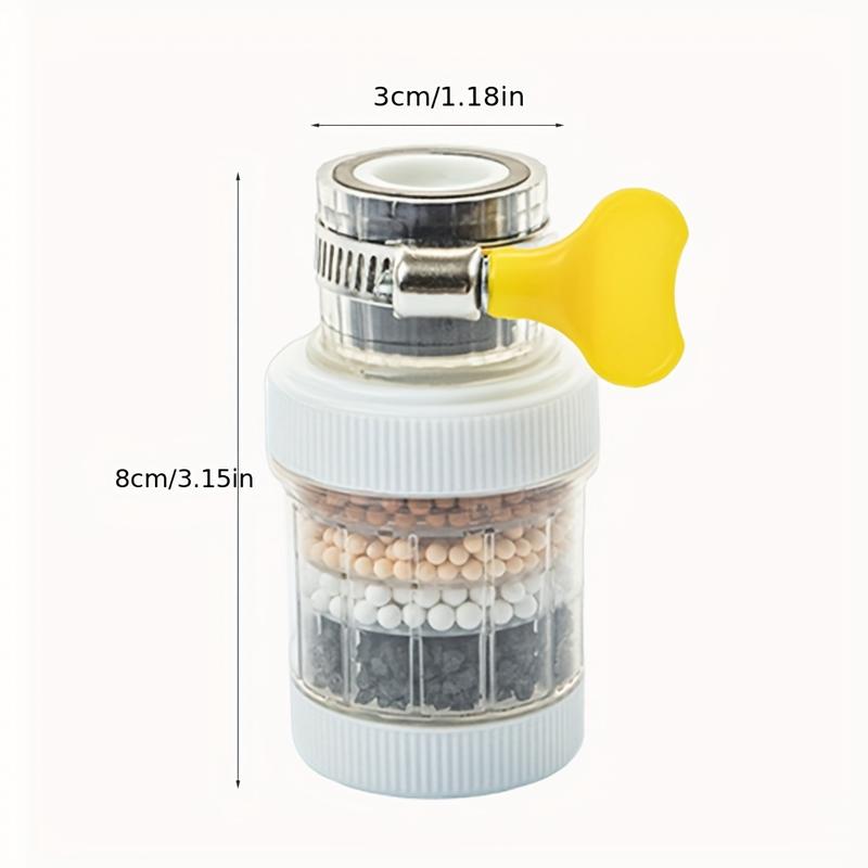 Penapis Air Pelekap Keran, Universal, Sistem Pembersihan 6 Lapisan, Kalis Percikan 360 °, Mudah Dipasang, Menanggalkan Sedimen dan Klorin, Kartrij Boleh Basuh, Sesuai dengan Penyambung Standard Eropah dan Amerika Home Kitchen penapis  paip  sinki 1