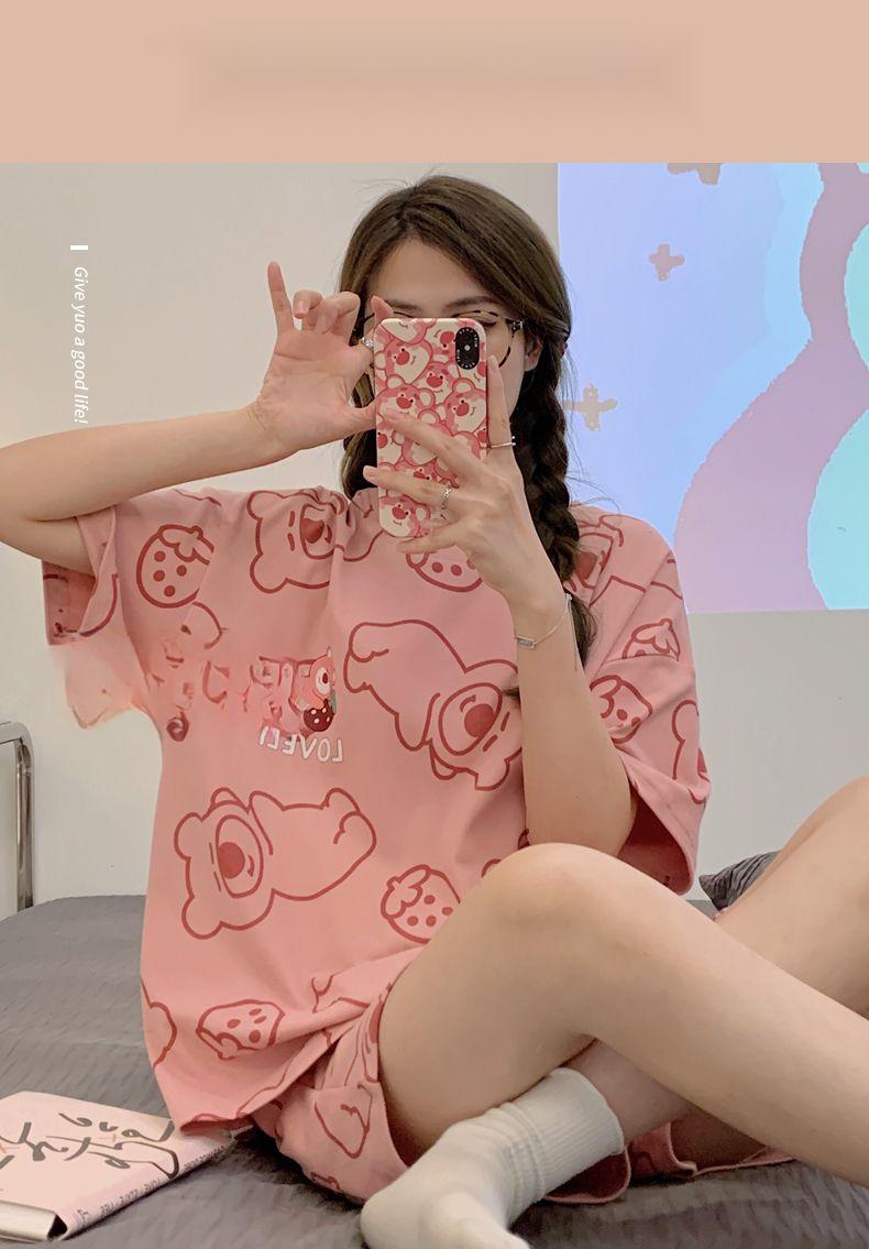 Product Introduction of Pure Cotton Pajamas for Female Students New Sweet and Beautiful Home Wear Suit 32