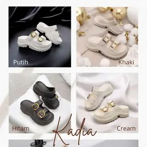 [Promosi] KADIA! Sandal Wanita Wedges & Sandal Selop Tinggi Anak Tanggung 5-10 Tahun Karet Kekinian Antislip Empuk Ringan Premium - Wanita Wedges EVA Jelly & Anak Kode 518T Tinggi 5cm