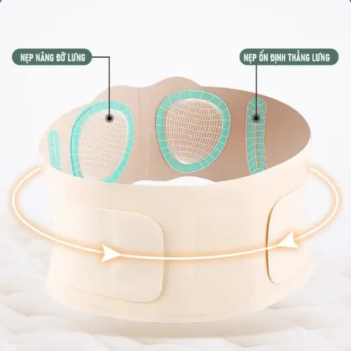 Đai lưng cột sống Havaz chất liệu đúc su thoáng mát mỏng nhẹ chống lộ có 2 tấm nẹp lớn nâng đỡ lưng nắn chỉnh cột sống 1