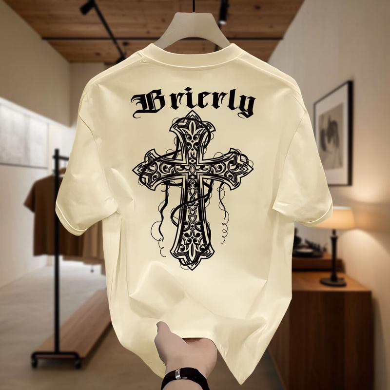 Product Introduction of American Freestyle Cross T-Shirt Men's Short Sleeves Trend Loose Plus Size Couple Oversize Top Unisex 6