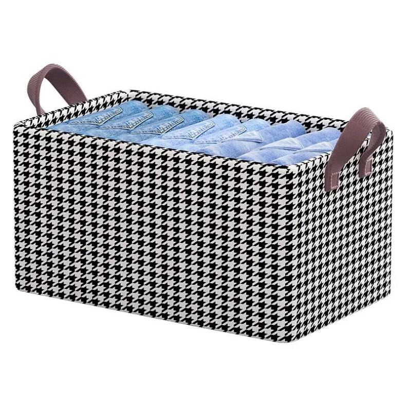 Hộp đựng quần áo khung THÉP họa tiết caro, đựng chăn màn, đồ lót tiện lợi có thể gấp gọn 2
