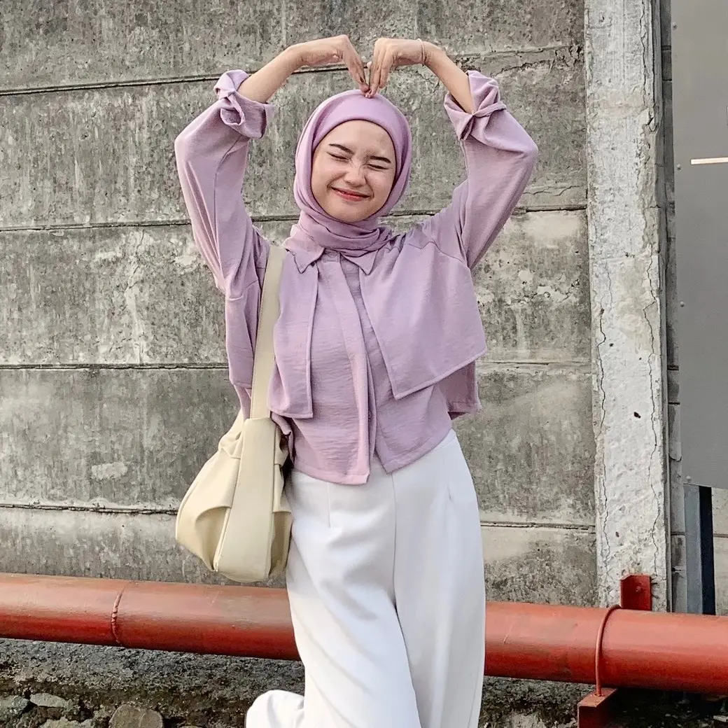 NURIANCE - Anne Crop Shirt (crop top - korean style) Airflow Oversize Atasan Wanita
