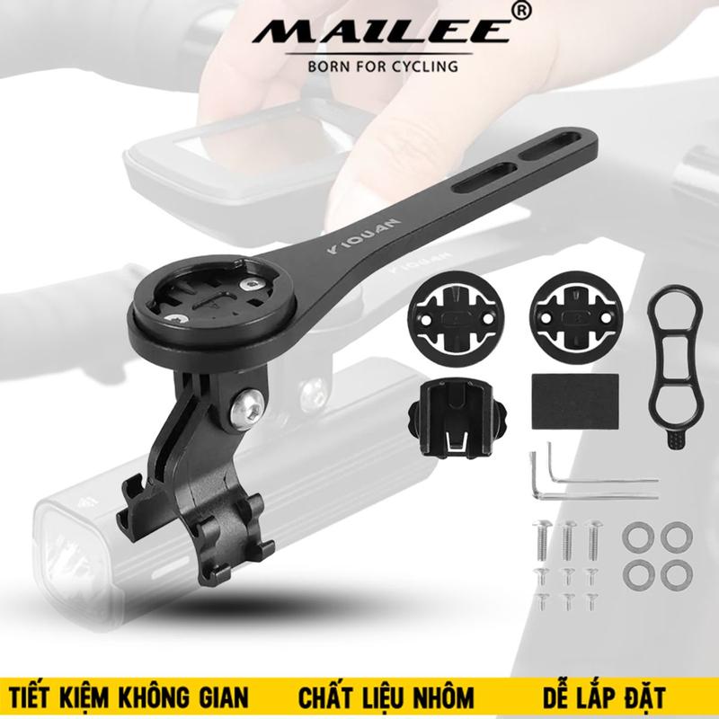 Giá đỡ đồng hồ đo/ đèn pin cho xe đạp đa năng YQ-2006 mở rộng gắn tay lái, tiết kiệm không gian, chất liệu nhôm phù hợp với xe đạp touring - Mai Lee Gắn Xe Đạp