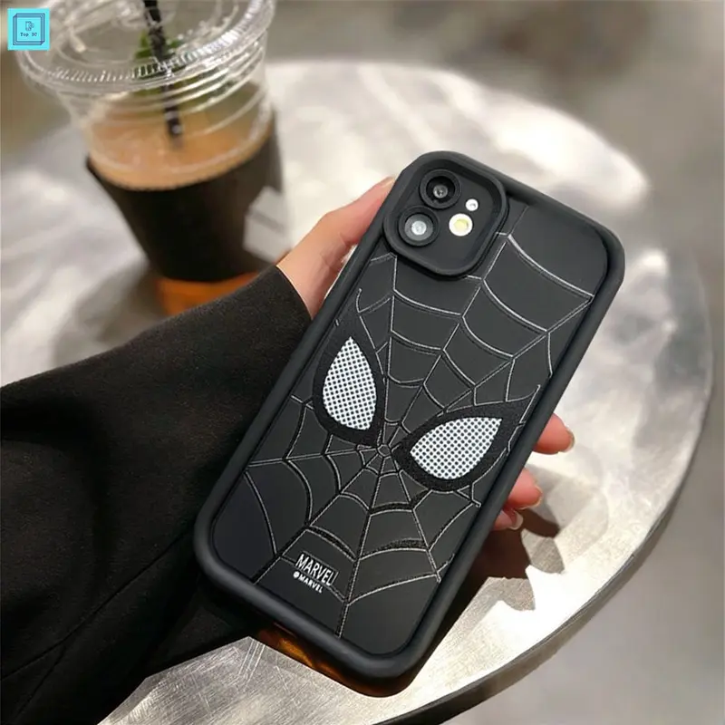 Softcase HP for Redmi Note 13 Pro 5G 12C 9 10 12 10C 1 9A 9C Xiaomi 13t 13t pro14 14 ultra Redmi Note 8 11 10 12 10s 11s 12Pro 12s 9 11Pro 8Pro 10Pro Max Trendy Cool Spider-Man Matte Liquid Silicone Case Shockproof TPU Soft Casing Ponsel 2