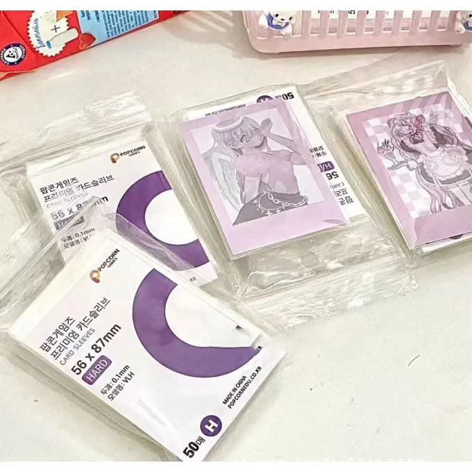 Túi 50 sleeve popcorn đựng card, ảnh thần tượng idod Kpop, thẻ bài, DIY