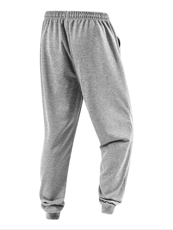 Men's Letter Print Jogger Pants, Regular Fit Casual Comfy Sweatpants for Spring & Fall, Men's Trousers for Daily Wear 5