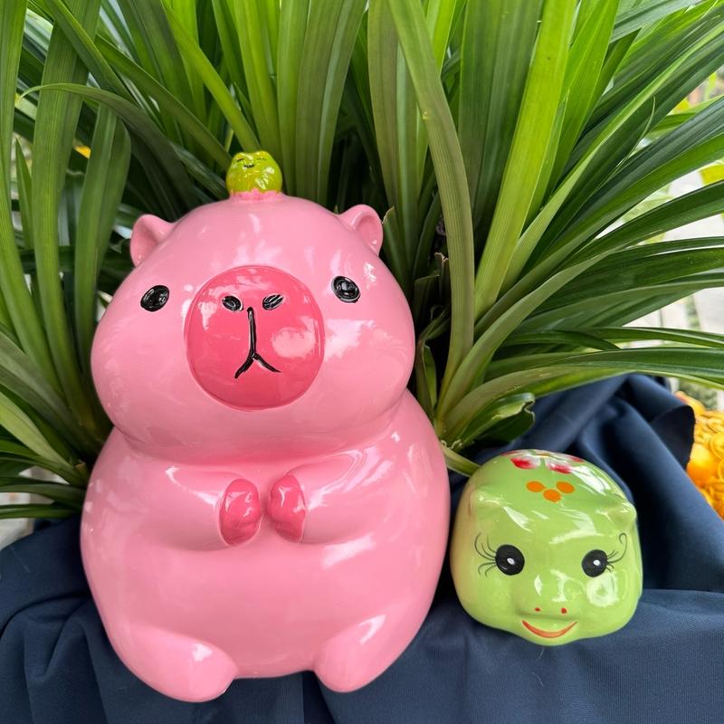 (Mua 1 Tặng 1 Heo) Tượng Capybaza Bỏ Ống Tiết Kiệm Lỗ Tròn  Thạch Cao Heo Đất Xuân Hiếu Heo Tiết Kiệm  Decor Trang Trí Decor Phòng Trang Trí mọi lợn tiết kiệm 12 bơ atm mini đấttiếtkiệm con két sắt