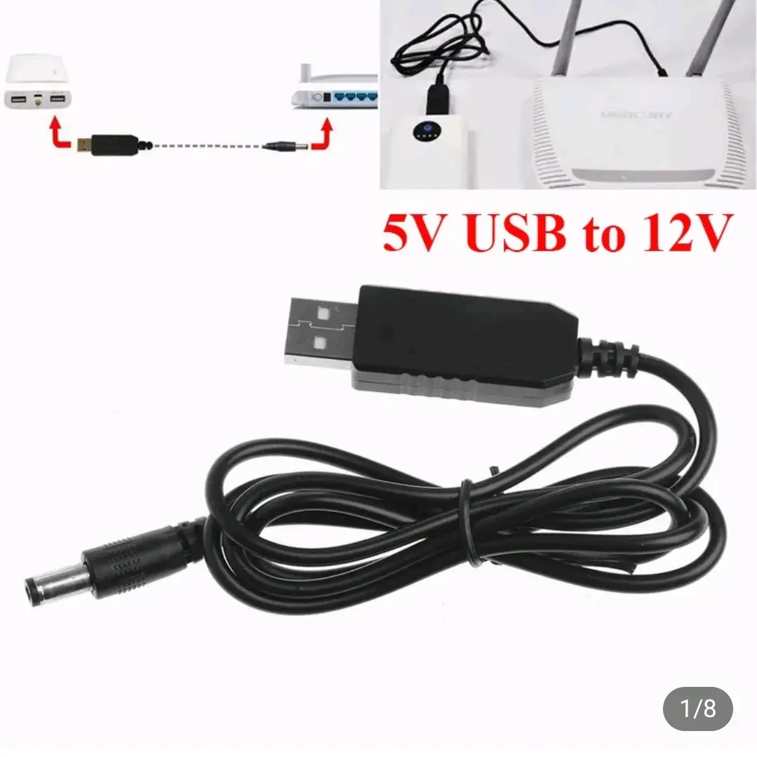 Usb Chuyển Đổi Nguồn Từ 5V Lên 12V Cho Wi-fi Khi Cúp Điện