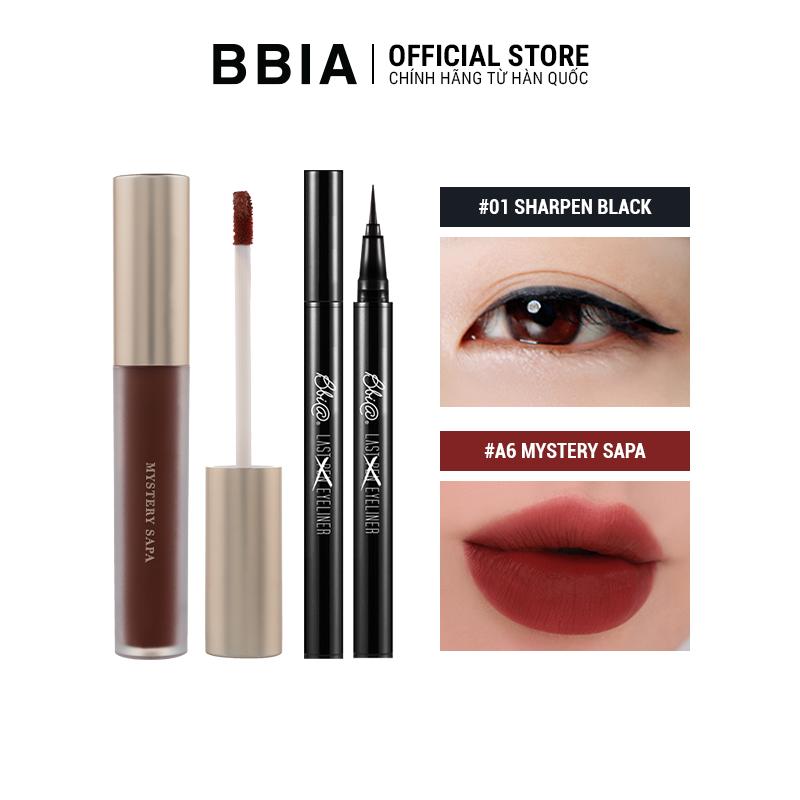 Combo Kẻ Mắt Bbia Last Pen Eyeliner và son Bbia Last Velvet Lip Tint ASIA EDITION Version 2