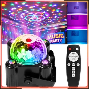 LEIMIYUO Lampu Sorot LED Beam Disco KTV Voice Control Glow Light 9W - LM7009 8 efek cahaya LED sorot, 8 warna cahaya disco ball