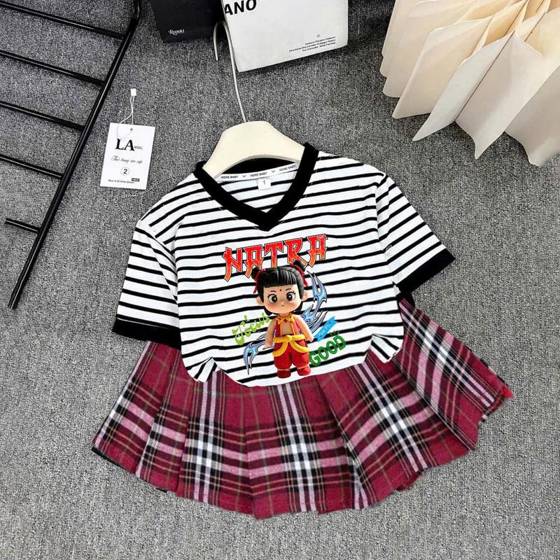 SET VÁY XẾP LY NATRA DÀNH CHO BÉ GÁI SZ9-43KG. CHẤT LIỆU TIXI. (CÓ LÓT QUẦN TRONG) 4