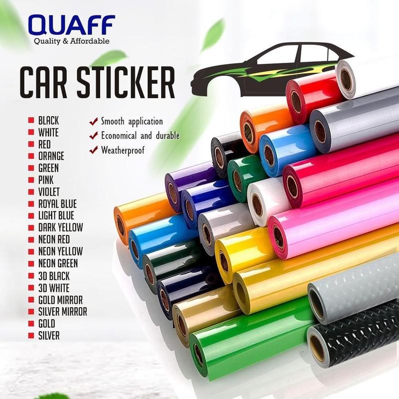 [1 ROLL] 24 Inchesx10 Meters QUAFF Car Sticker Adhesive Viny - TikTok ...