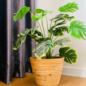 cover pot / pot bunga rotan / pot unik