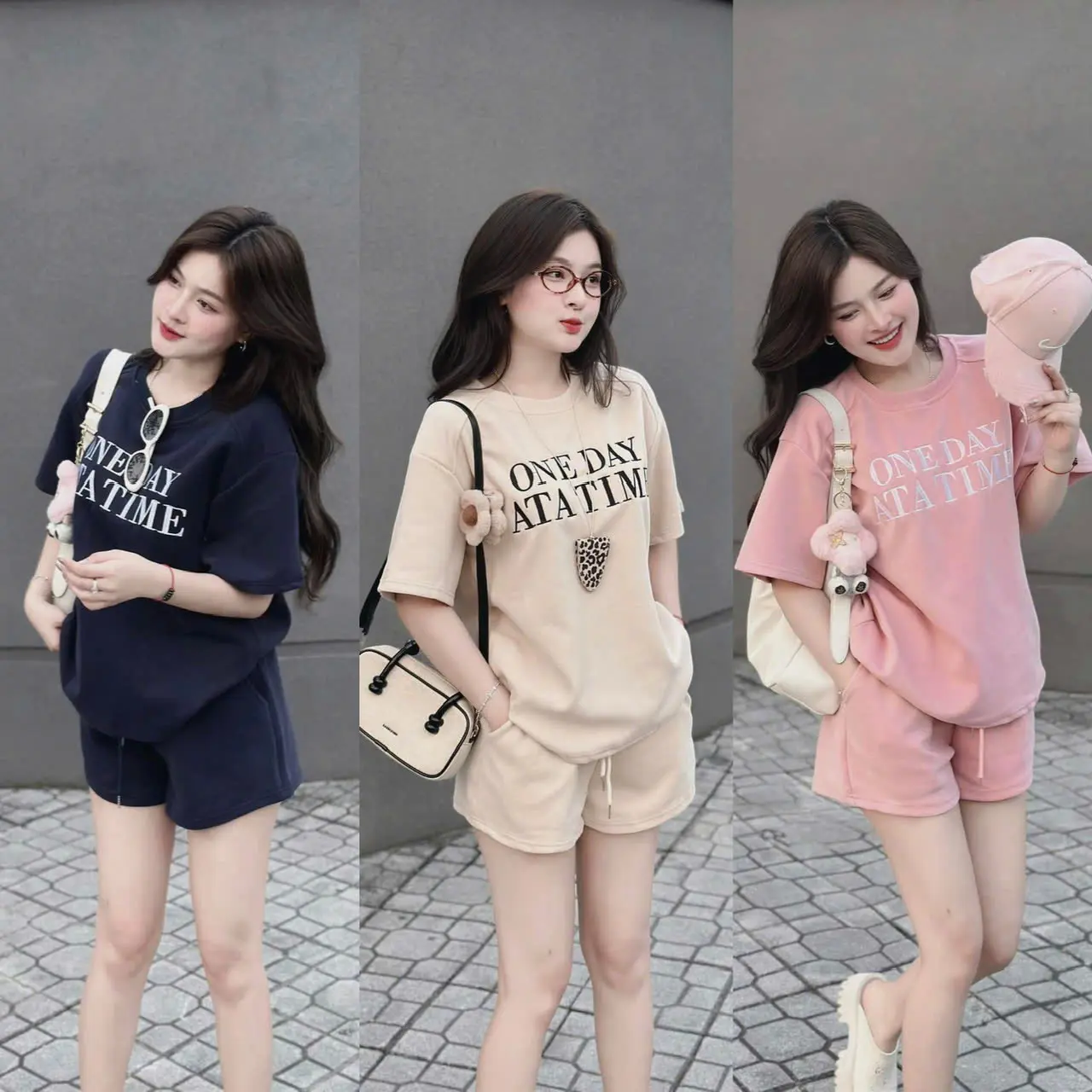 Set bộ đùi Borip quần có túi in chữ tay ngắn thể thao cá tính năng đông Sang Chảnh Dịu Dàng Tôn Dáng Phù Hợp Với Mọi Lứa Tuổi, Phù Hợp Mọi Phong Cách.