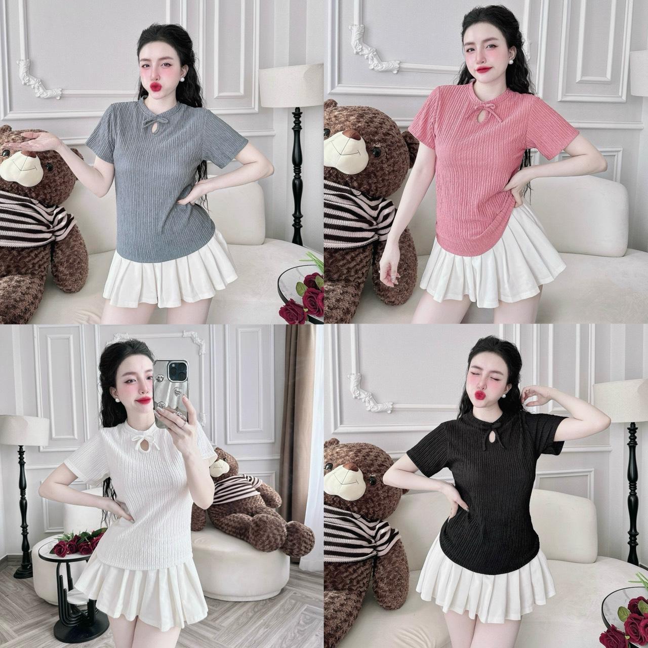 Béo Xinh Shop Áo Thun Vải Xốp Nhật 45 - 95Kg Có Bigsze Cho Các Nàng - A.1337