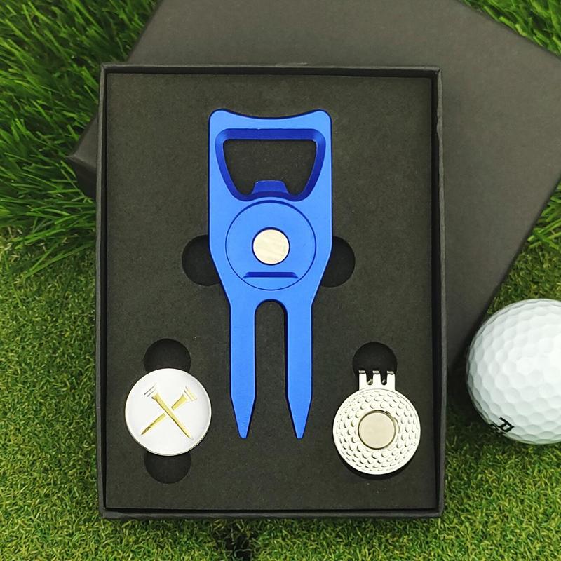 Product Introduction of Golf Ball Mark Gift Set, 1 Box Professional Golf Divot Tool & Ball Mark & Cap Clip, Golf Accessories for Men & Women 2