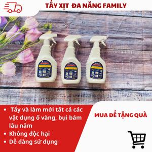 Dung Dịch Vệ Sinh Kính, Vòi Sen, Bồn Sứ, Chậu Tắm, Gạch Men, Bếp Ga FAMILY 500ml Làm Sạch