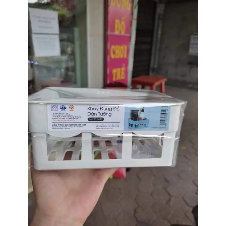 Khay Treo Gắn Tường Nhà Tắm, Nhà Bếp Bằng Nhựa - Khay Đựng Đồ Tiện Lợi 4
