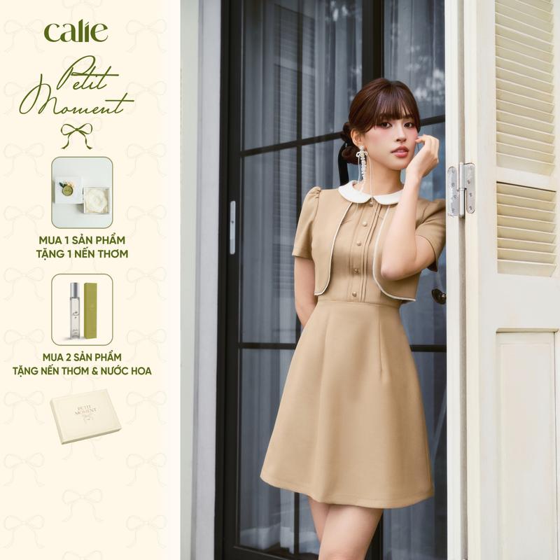 [PETIT MOMENT] Váy Dáng A Calie VA463, Chất Liệu Vải Kaki Cao Cấp, Kiểu Dáng Basic Dễ Mặc, Thời Trang Nữ Công Sở Hot