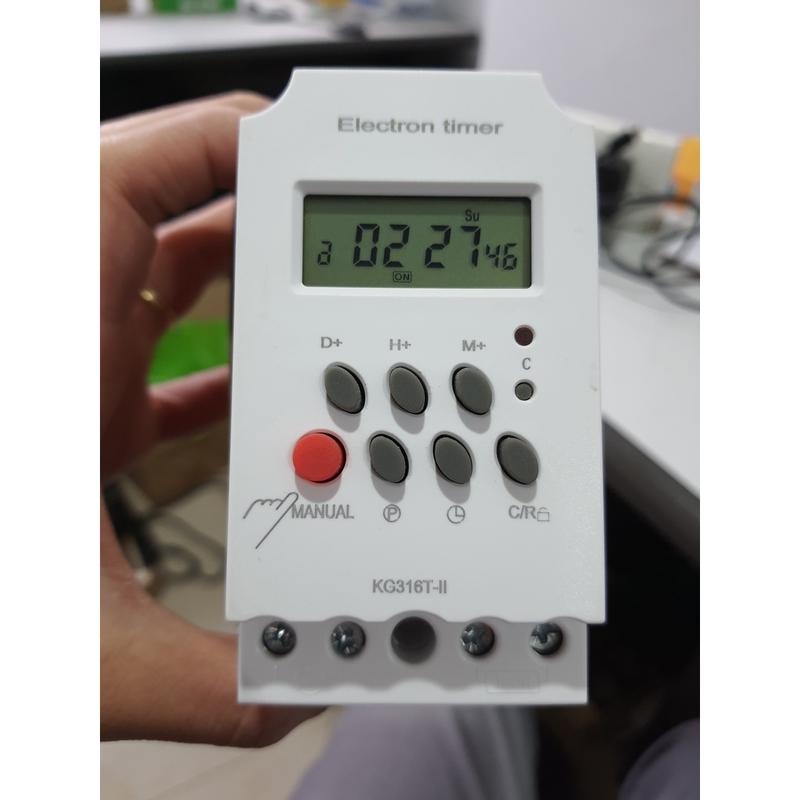 Timer hẹn giờ điện tử KG316T-II tắt mở tự động 16 lần trong 1 ngày 25A công tắc hẹn giờ ổ cắm hẹn giờ