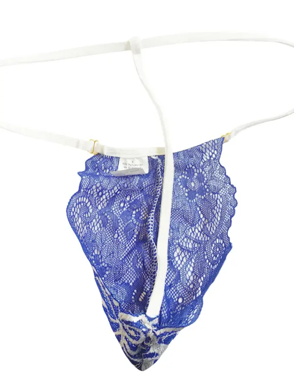 Men's Floral Lace Thong(3 Pcs), Sexy  Soft Comfortable  Breathable Panty for Daily Wear, Fashion Men's Underwear for All Seasons 1
