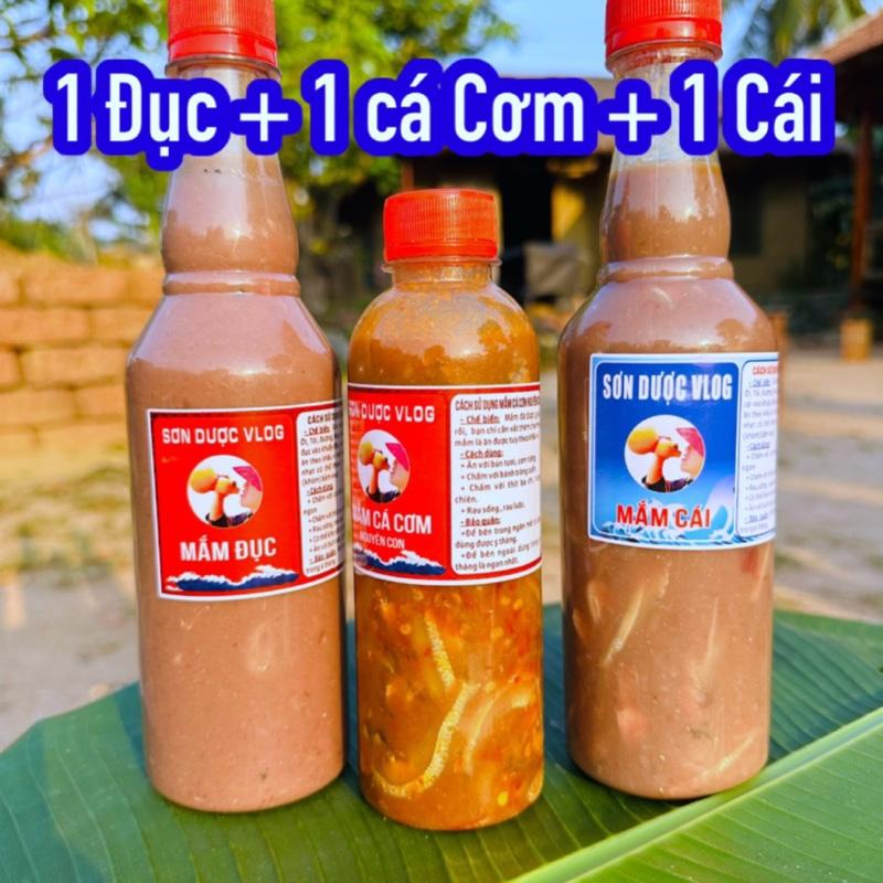 COMBO :1 mắm ĐỤC+1 mắm Cá Cơm Nguyên Con +1 mắm CÁI đặc sản Sơn Dược