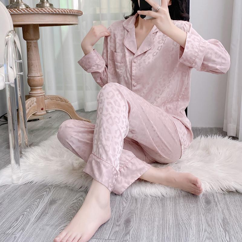 Julia - Set Pijama Gấm Beo - Quý Phái và Sang Trọng Nữ Women Áo Ngủ Quần Ngủ 0