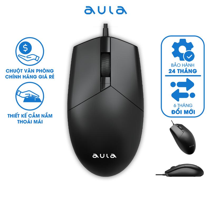 Chuột Máy Tính AULA AM104 Văn Phòng Có Dây USB Thời Trang Cầm Nắm Thoải Mái Giá Rẻ