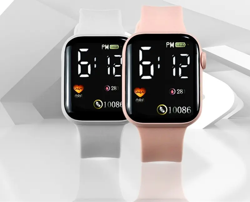 Đồng hồ Điện tử Đeo tay phong cách hiện Đại Voi Watch Móc Khoá Caro 1