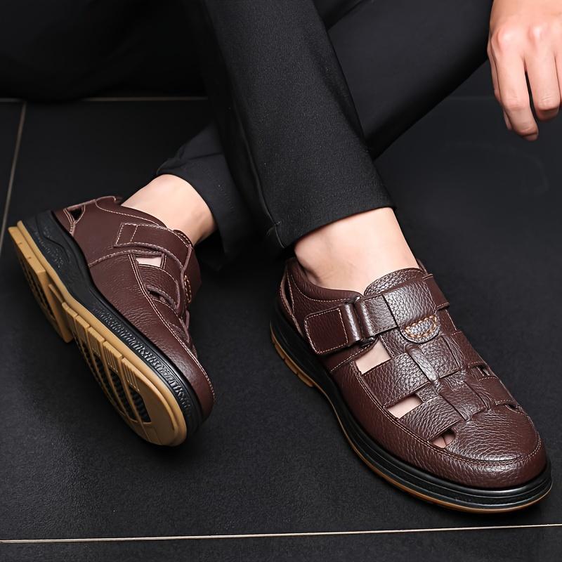 Product Introduction of Men's Premium Leisure Footwear - Breathable & Flexible Closure, Non-Slip Comfortable Sole for Driving, Walking, Business & Daily Use - Elegant Brown men  shoes Boy Flat 30