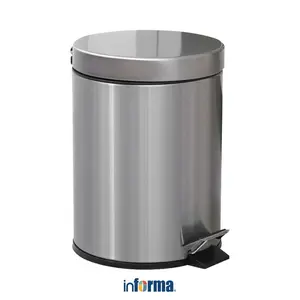 Informa Tempat Sampah 5 ltr Stainless Fingerprint Slow Close Pedal Ember Dapur Kamar Mandi Ruang Tamu Kantor