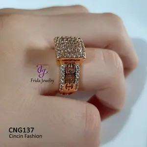 Cincin wanita kotak mewah CNG137 Perhiasan Aksesoris Elegan perempuan pesta kado Rings permata