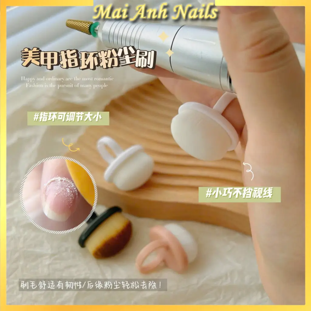 Cọ phủi bụi Đeo Tay lông cực mềm 3 màu MaiAnhNails