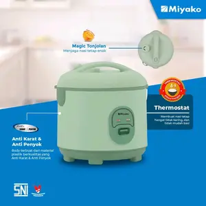 rice cooker Miyako 2 liter MCM 559 SBC anti lengket / magic com Miyako 2L