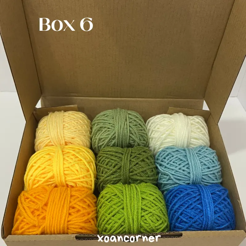 Box len mix màu 10-15gr | Hộp len chiết mix màu sẵn 7