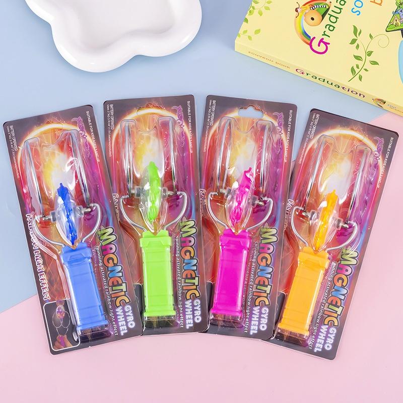 Con Quay Bay Ma Thuật Xoay Quán Tính, Tay Cầm, Sáng Tạo, Đầy Màu Sắc, Phát Sáng, Đồ Chơi Đường Ray Từ Tính 2