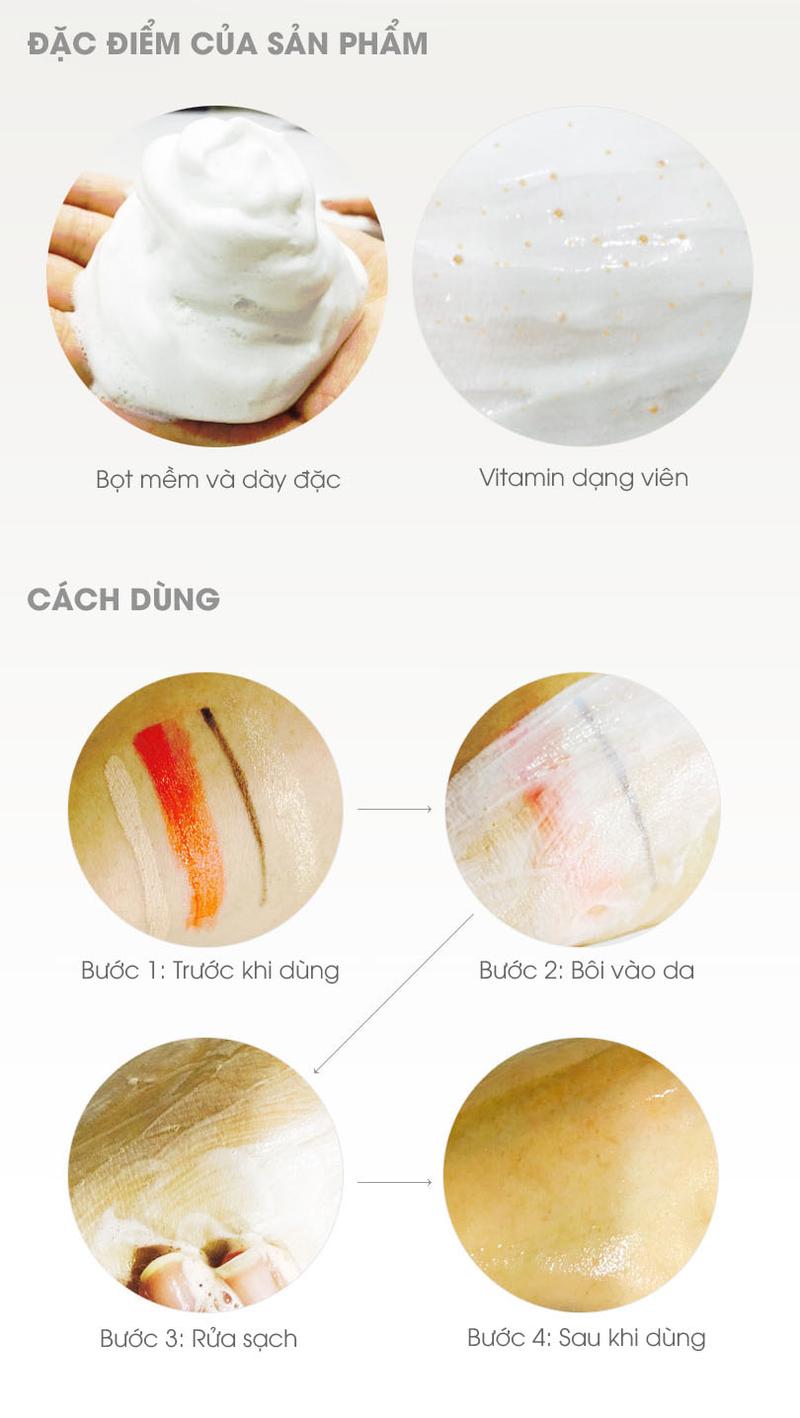 Product Introduction of (Mua 1 Tặng 5 Mask) Sữa Rửa Mặt Dr Vita Vitamin Cleansing Foam Vitamin Capsule DayCell (100ml) 1