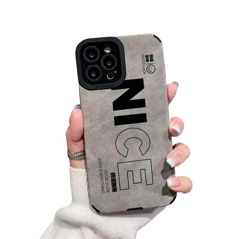 Vỏ cho Iphone 11Pro max 14 PRO MAX 11 12/13/6/ 7 / 8plus XR Xmax, vỏ sáng tạo màu xám, ốp điện thoại đẹp, bao gồm tất cả da cừu, vỏ mềm chống sốc Cao Su Phụ Kiện