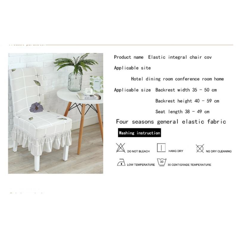 Elastic Chair Cover Stretch Chair Skirt Sofa Cover Sarung Kerusi(Heat) Chair Cover Universal Back Cover Stool Seat Fabric Home Dining Chair Cushion Set Table Cover Elastic One-Piece Chair Cover 2