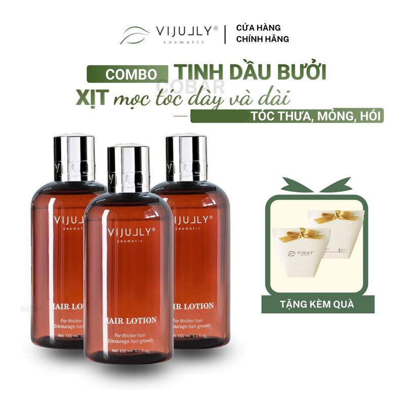 COMBO 3 Chai Tinh Dầu Bưởi Vi Jully -  Giúp Mọc Tóc - Giảm Rụng Tóc Nữ Dưỡng Tóc Serum Chăm Sóc Tóc 2