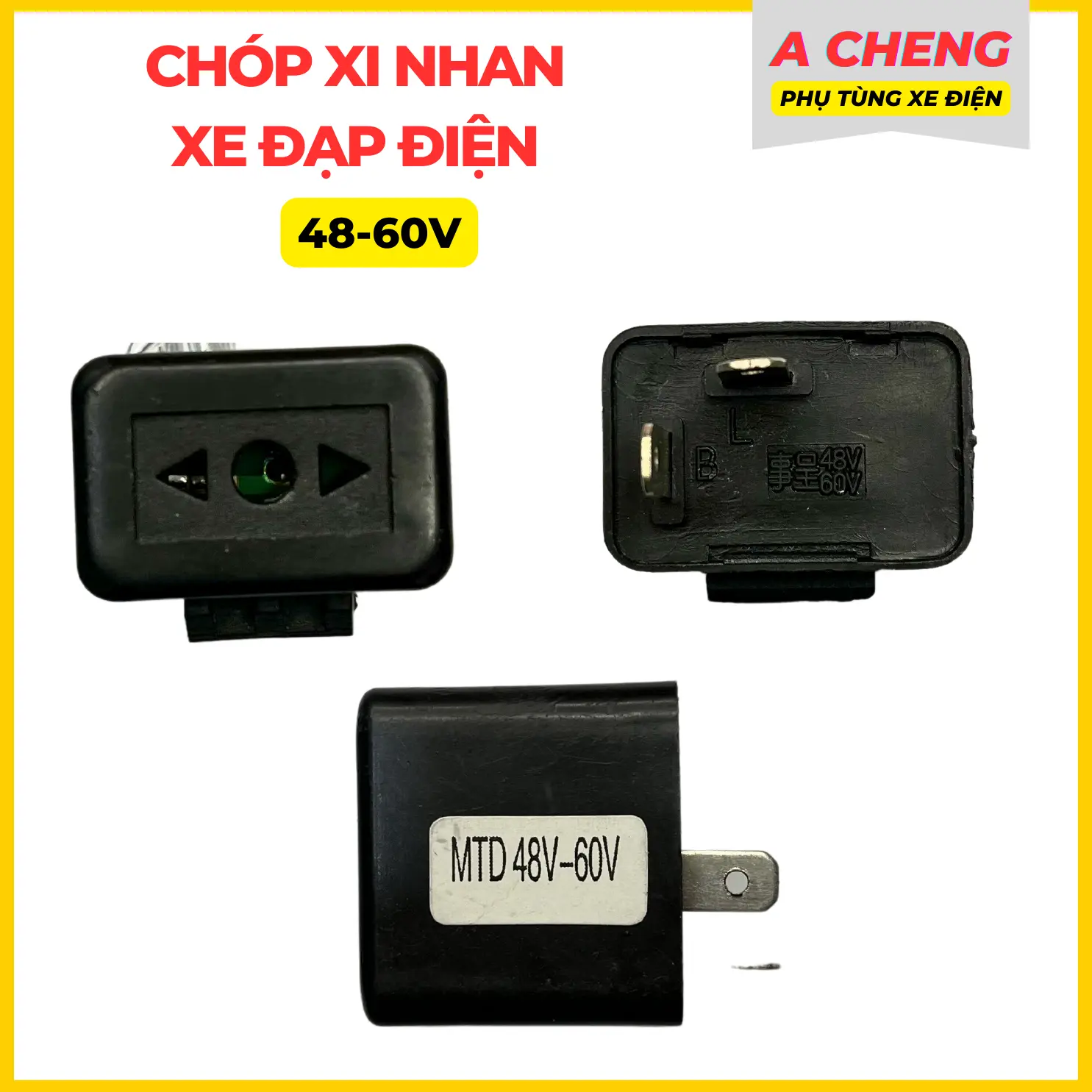 Cục Chớp Xi Nhan Xe Điện 48V-60V Cao Cấp