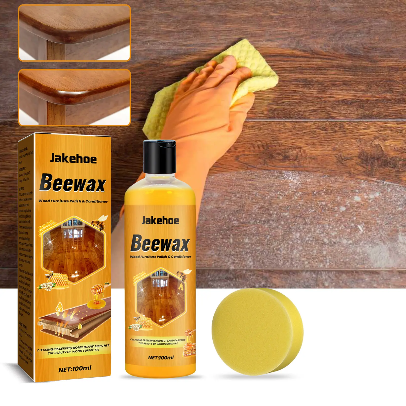 Wood Cleaner Polish Furniture Wax Wood Seasoning Beeswax Oil Safer for People Pets and Plants