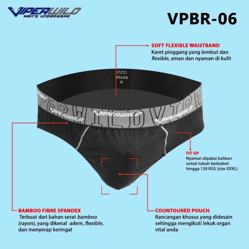 OXLADE Celana Dalam Pria / Cowok Jumbo "Big Size For You" VPBR-06 1